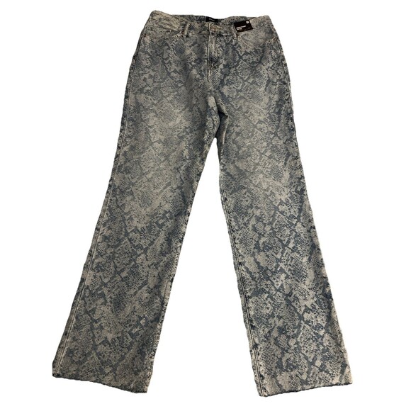 Express Modern Straight High Rise Rigid Snakeskin Women’s Size 8R - Picture 1 of 10